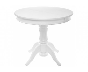 Деревянный стол Павия 90(120)х90х80 белый