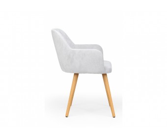 Деревянный стул Инфини светло-серый (ocean 021) / светлое дерево