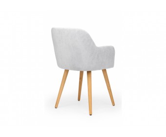 Деревянный стул Инфини светло-серый (ocean 021) / светлое дерево