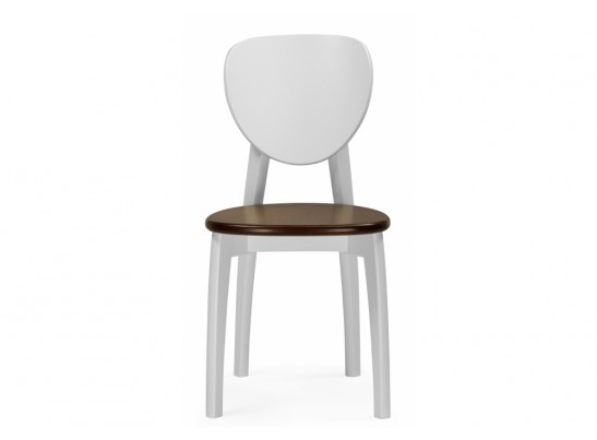 Деревянный стул Окава белый / миланский орех в Кургане