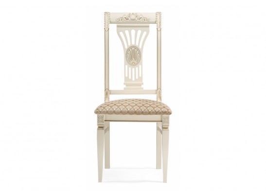 Деревянный стул Roy золото патина тк. К02 бежевая / слоновая кость в Кургане