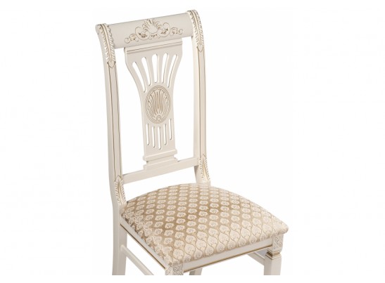 Деревянный стул Roy золото патина тк. К02 бежевая / слоновая кость в Кургане