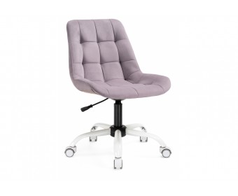 Компьютерное кресло Келми микровелюр светло-лиловый / белый глянец