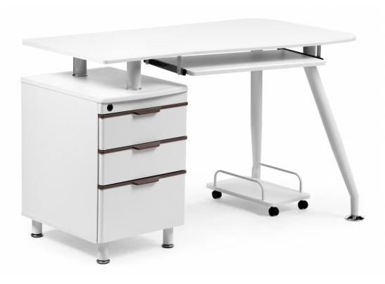 Компьютерный стол Erida 120х60х75 white в Кургане