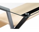 Компьютерный стол Gunar silver gray / clear glass в Кургане