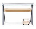 Компьютерный стол Gunar silver gray / clear glass в Кургане