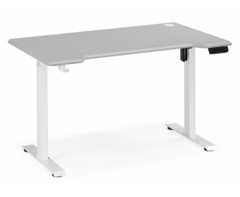 Компьютерный стол Маркос 120х75 светло-серый / белый