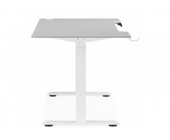 Компьютерный стол Маркос 140х80 светло-серый / белый