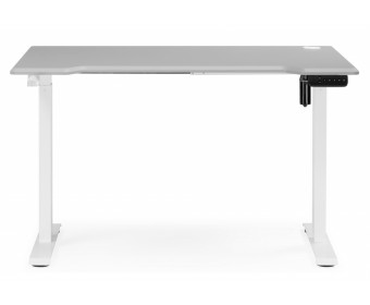 Компьютерный стол Маркос 140х80 светло-серый / белый