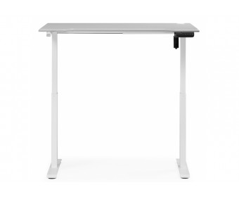 Компьютерный стол Маркос 140х80 светло-серый / белый