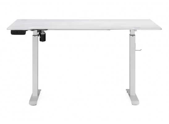 Компьютерный стол Маркос с механизмом подъема 140х80х75 белый / шагрень белая в Кургане
