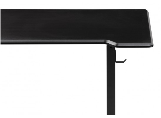 Компьютерный стол Маркос с механизмом подъема 140х80х75 черная шагрень / черный в Кургане