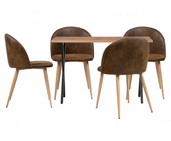 Обеденная группа Элеан дуб вотан / черный / темно-коричневый