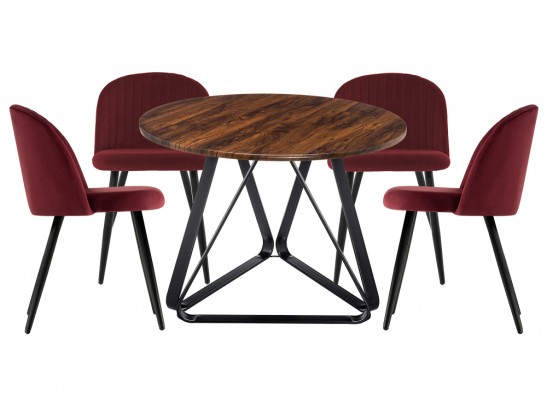 Обеденная группа Енлиан wine red / brown / black в Кургане