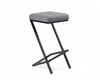 Полубарный стул Амаури микровелюр катания сильвер / черный