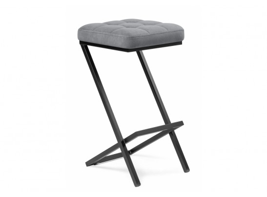 Полубарный стул Амаури микровелюр катания сильвер / черный в Кургане