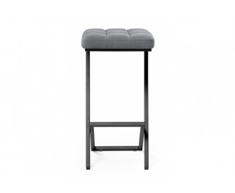 Полубарный стул Амаури микровелюр катания сильвер / черный