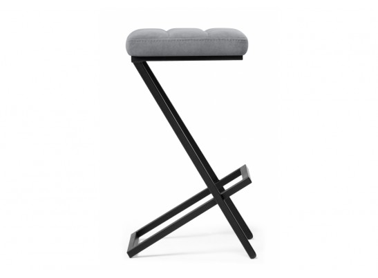 Полубарный стул Амаури микровелюр катания сильвер / черный в Кургане