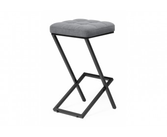 Полубарный стул Амаури микровелюр катания сильвер / черный