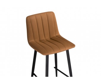 Полубарный стул Дани кирпичный / черный