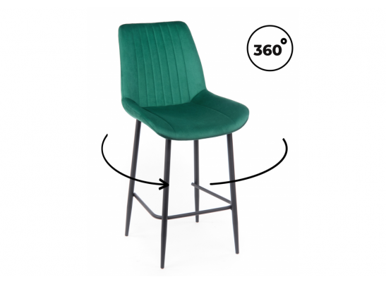 Полубарный стул Седа 360 зеленый (zd 667) / черный в Кургане