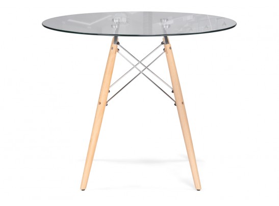 Стеклянный стол PT-151 90х76 clear glass / wood в Кургане