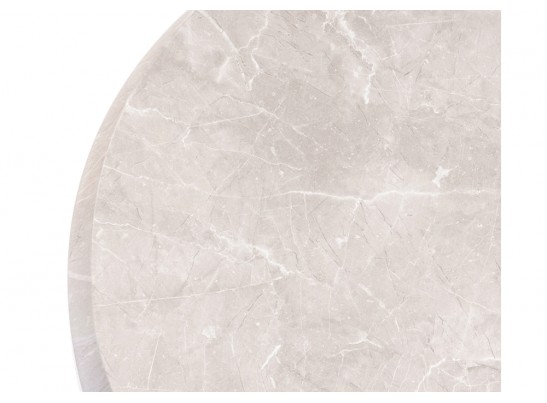 Деревянный стол Абилин 90х76 мрамор светло-серый / черный матовый в Кургане