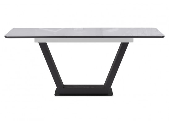 Стол на тумбе Иматра 140(180)х80х75 ультра белый / черный в Кургане