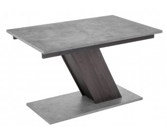 Стол на тумбе Тирион бетон чикаго серый / дуб гладстоун табак