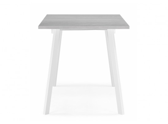 Деревянный стол Колон Лофт 120(160)х75 бетон светлый / белый матовый в Кургане