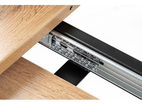 Деревянный стол Лота Лофт 120(160)х75 черный матовый / дуб крафт золотой в Кургане