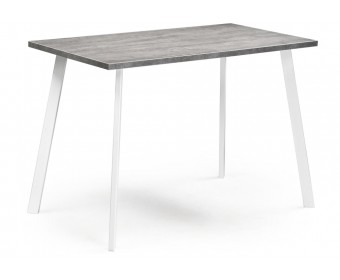 Деревянный стол Тринити Лофт 120х60 белый матовый / бетон