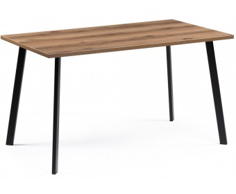 Деревянный стол Тринити Лофт 140х80 дуб крафт табачный / черный матовый