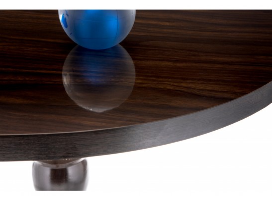 Стол Вилмар с глянцевой столешницей темное дерево в Кургане