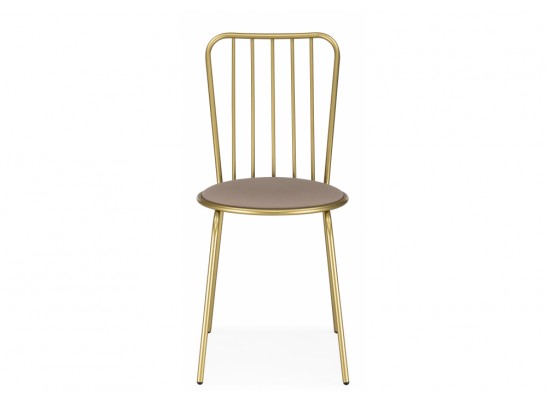 Стул на металлокаркасе Авалон бежевый велюр / золото в Кургане
