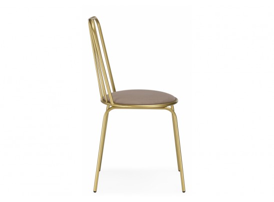 Стул на металлокаркасе Авалон бежевый велюр / золото в Кургане