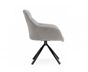 Стул на металлокаркасе Бартон 2 ткань мадера 22 / черный матовый