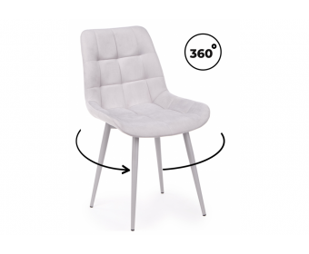 Стул на металлокаркасе Челси 360 К светло-серый (zd 960) / серый