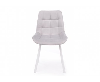 Стул на металлокаркасе Челси 360 П светло-серый (zd 960) / белый