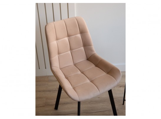 Стул на металлокаркасе Челси П бежевый (zd 210) / черный в Кургане