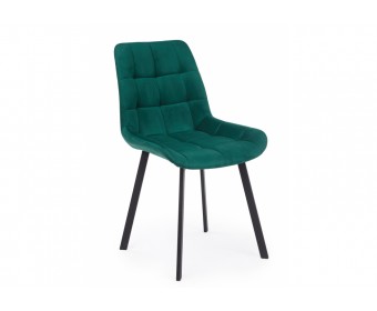 Стул на металлокаркасе Челси П зеленый (zd 667) / черный