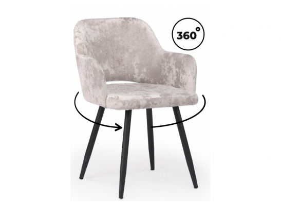 Стул на металлокаркасе Эолин 360 латте (simple 008) / черный в Кургане