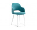 Стул на металлокаркасе Гутрид ромбы сзади белый / бирюзовый в Кургане