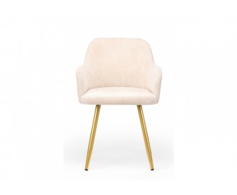 Стул на металлокаркасе Инфини 360 латте (ocean 003) / золотой