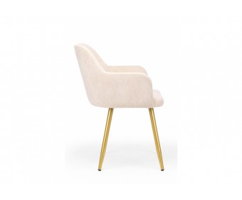 Стул на металлокаркасе Инфини 360 латте (ocean 003) / золотой