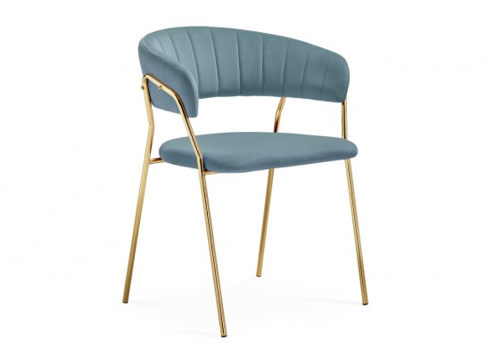 Стул на металлокаркасе Kamelia 1 light blue /gold в Кургане