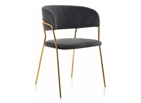 Стул на металлокаркасе Kamelia grey / gold в Кургане