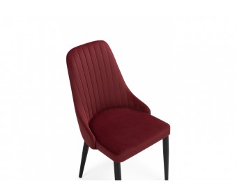 Стул на металлокаркасе Kora wine red / black