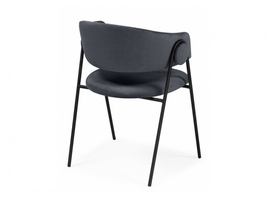 Стул на металлокаркасе Криспиан темно-серый / черный