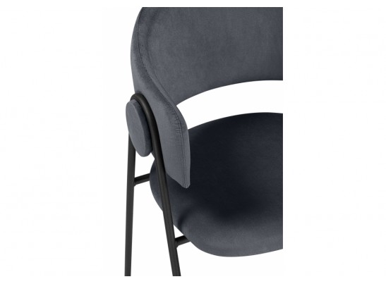 Стул на металлокаркасе Криспиан темно-серый / черный
